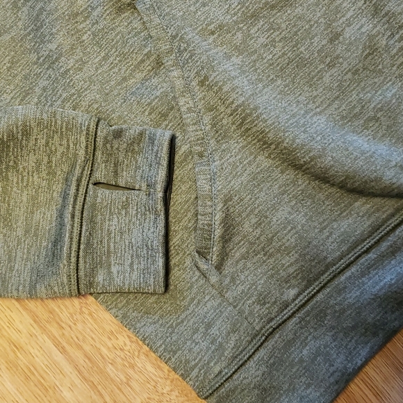 Adidas green heathered fleece line hoodie size medium - Picture 3 of 4